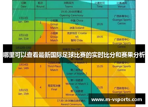 哪里可以查看最新国际足球比赛的实时比分和赛果分析